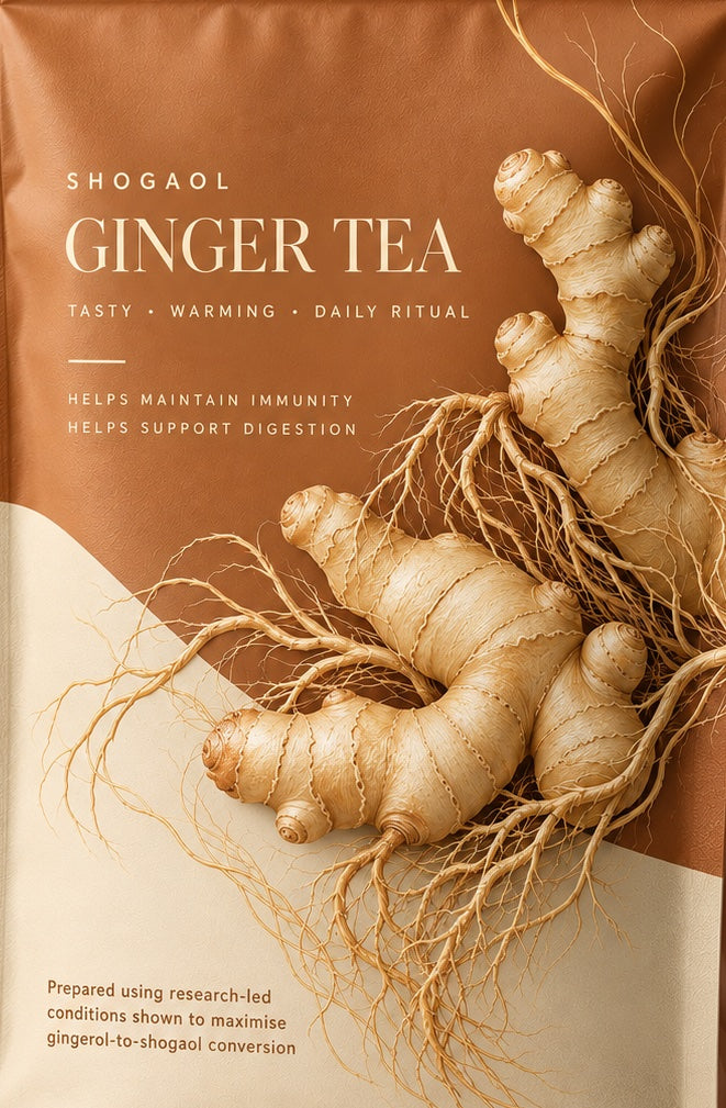 Ayven Ginger Tea packaging, front label